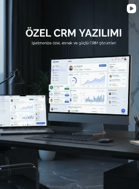 Masaüstü ve dizüstü ekranlarında özel CRM yazılımının kontrol paneli